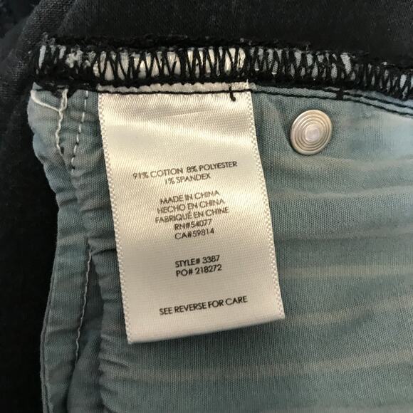 CAbi Slim Boyfriend Leg Distressed Black Jeans Style #3387 Women's 2 Capsule - Picture 5 of 10